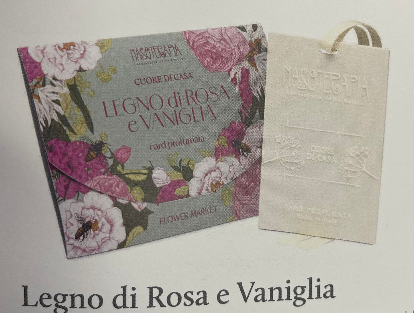 Card profumata - Legno di rosa e Vaniglia - nasoterapia image 0