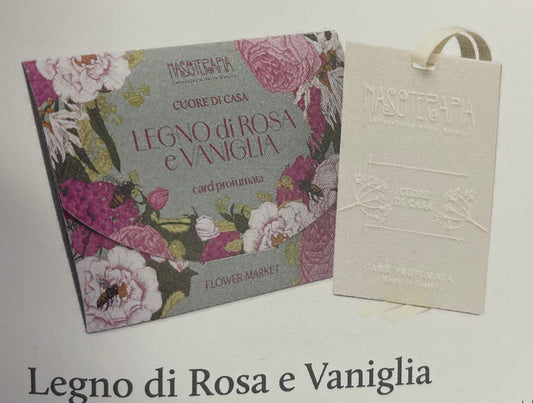 Card profumata - Legno di rosa e Vaniglia - nasoterapia image 0