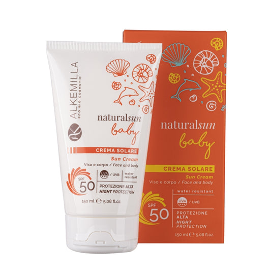 CREMA SOLARE VISO CORPO BABY SPF 50 - alkemilla image 0