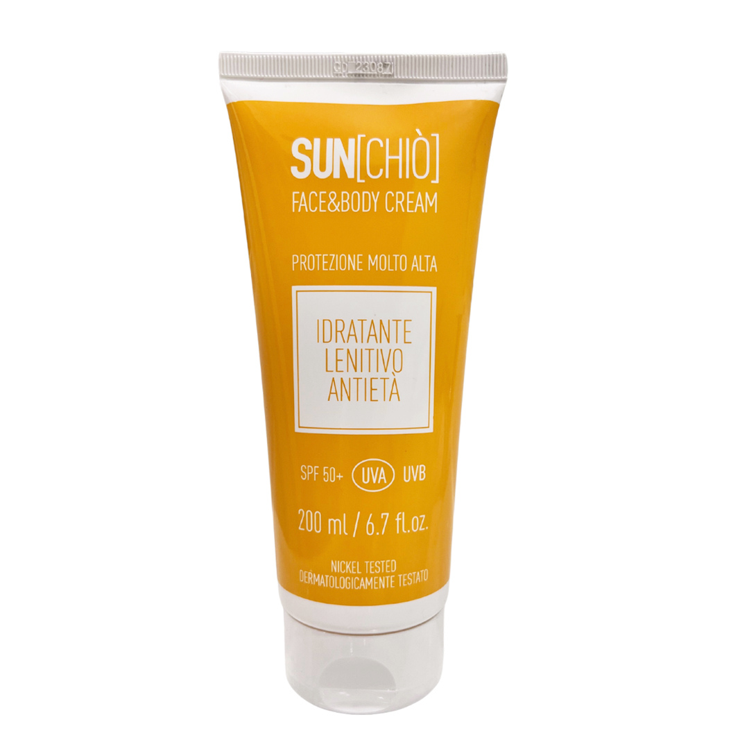 SUN[CHIO’] – Protezione Solare Viso e Corpo spf 50 200 ml - Chiò image 0