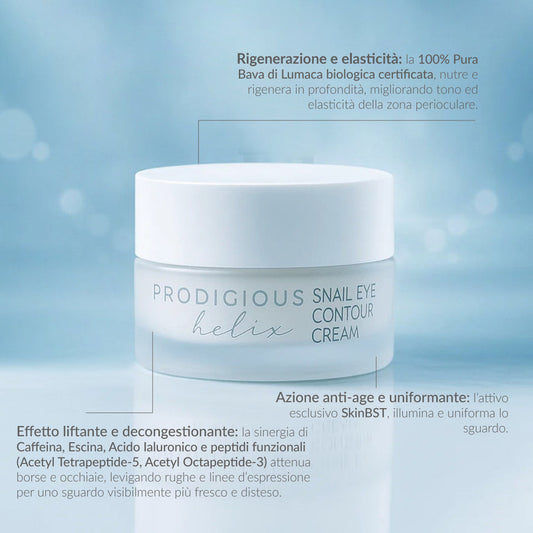 PRODIGIOUS HELIX SNAIL EYE CONTOUR CREAM
Crema contorno occhi uniformante