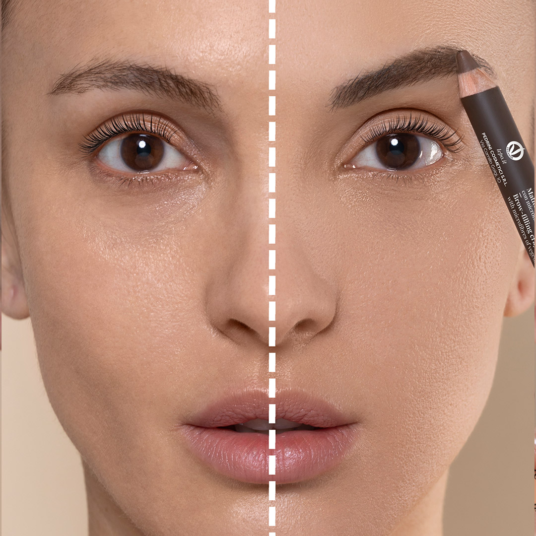 VELVET BUTTERFLY BROW DEFINER Matitone sopracciglia riempitivo con microfibre di origine vegetale e gamma orizanolo MOKA