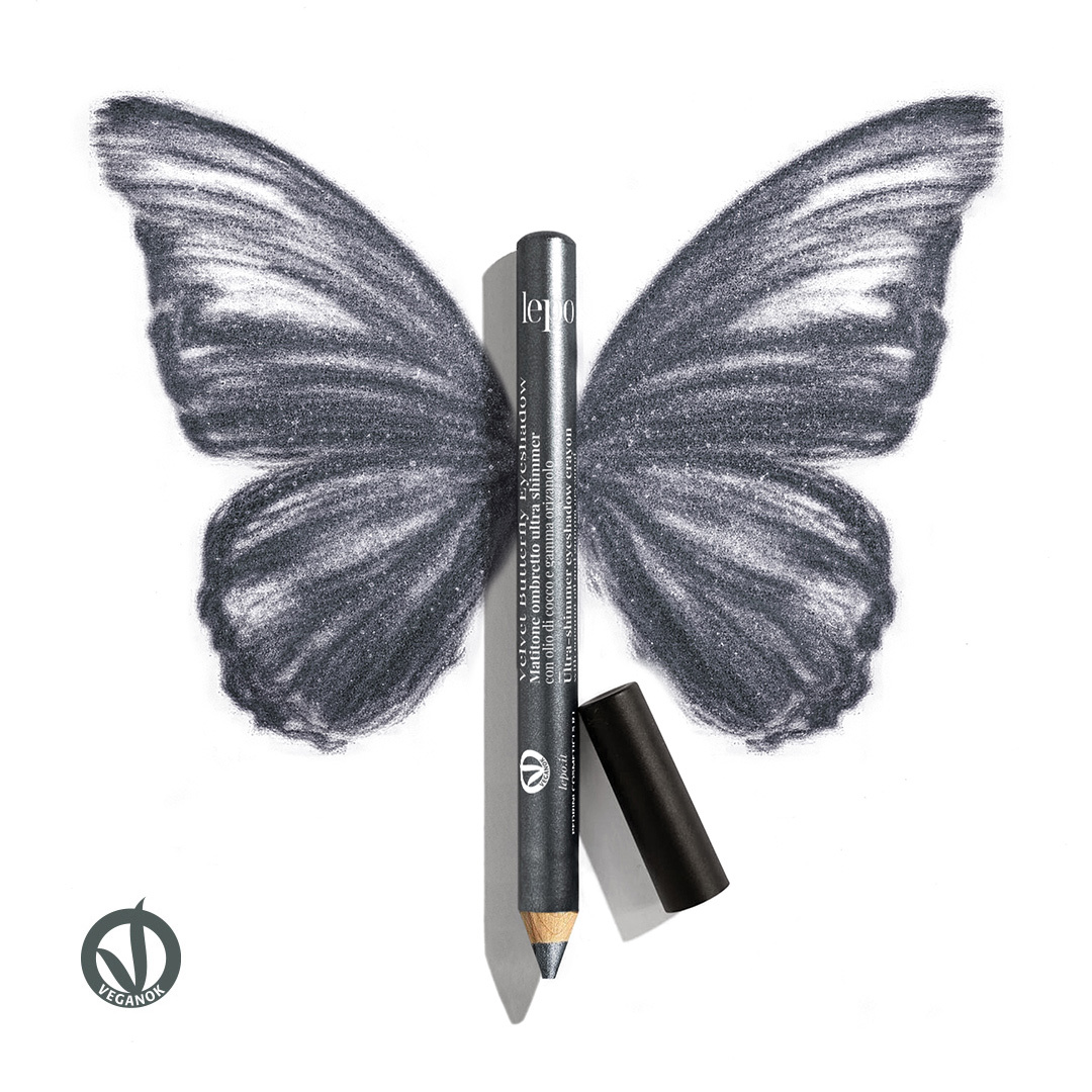 VELVET BUTTERFLY EYESHADOW Matitone ombretto ultra shimmer con olio di cocco e gamma orizanolo GRAFITE
