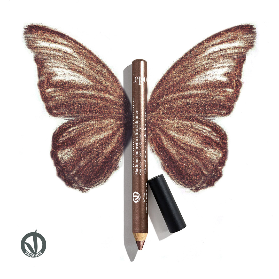 VELVET BUTTERFLY EYESHADOW Matitone ombretto ultra shimmer con olio di cocco e gamma orizanolo CACAO