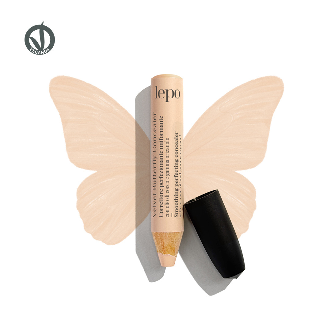 VELVET BUTTERFLY CONCEALER Correttore perfezionante uniformante con olio di cocco e gamma orizanolo SABBIA