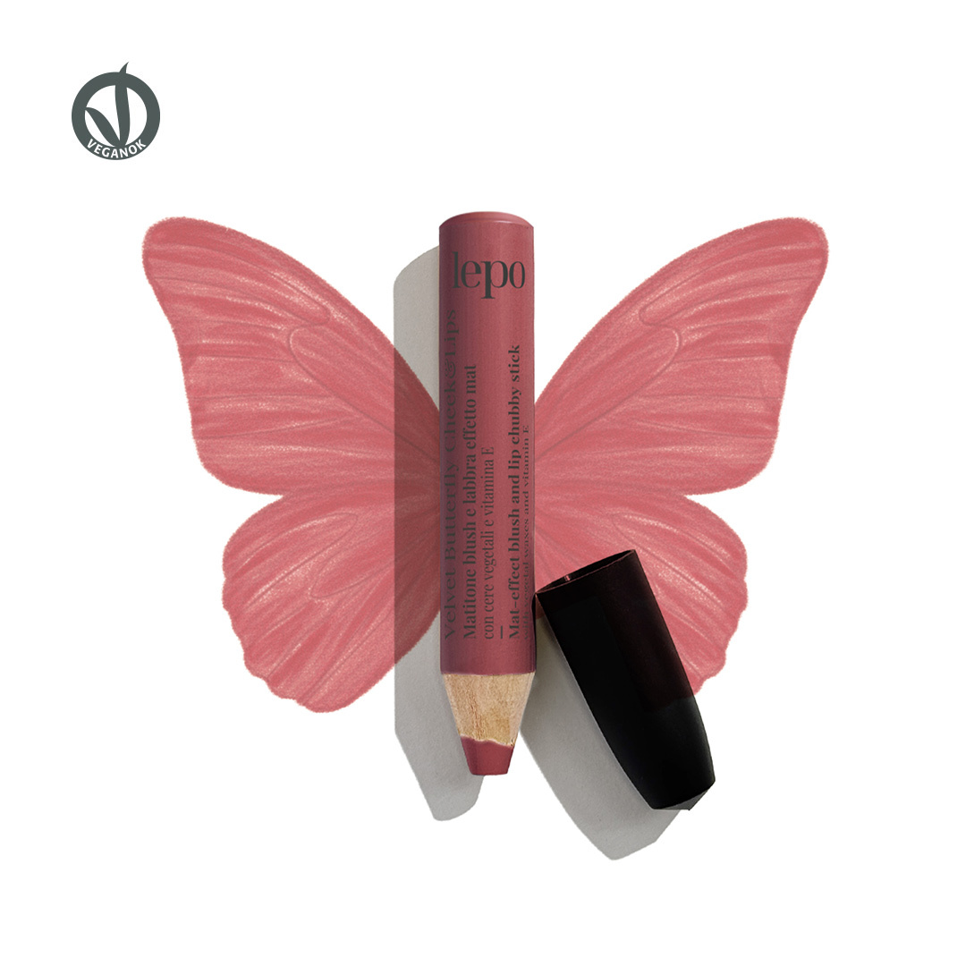 VELVET BUTTERFLY CHEEK&LIPS Matitone blush e labbra effetto mat con cere vegetali e vitamina E TULIPANO